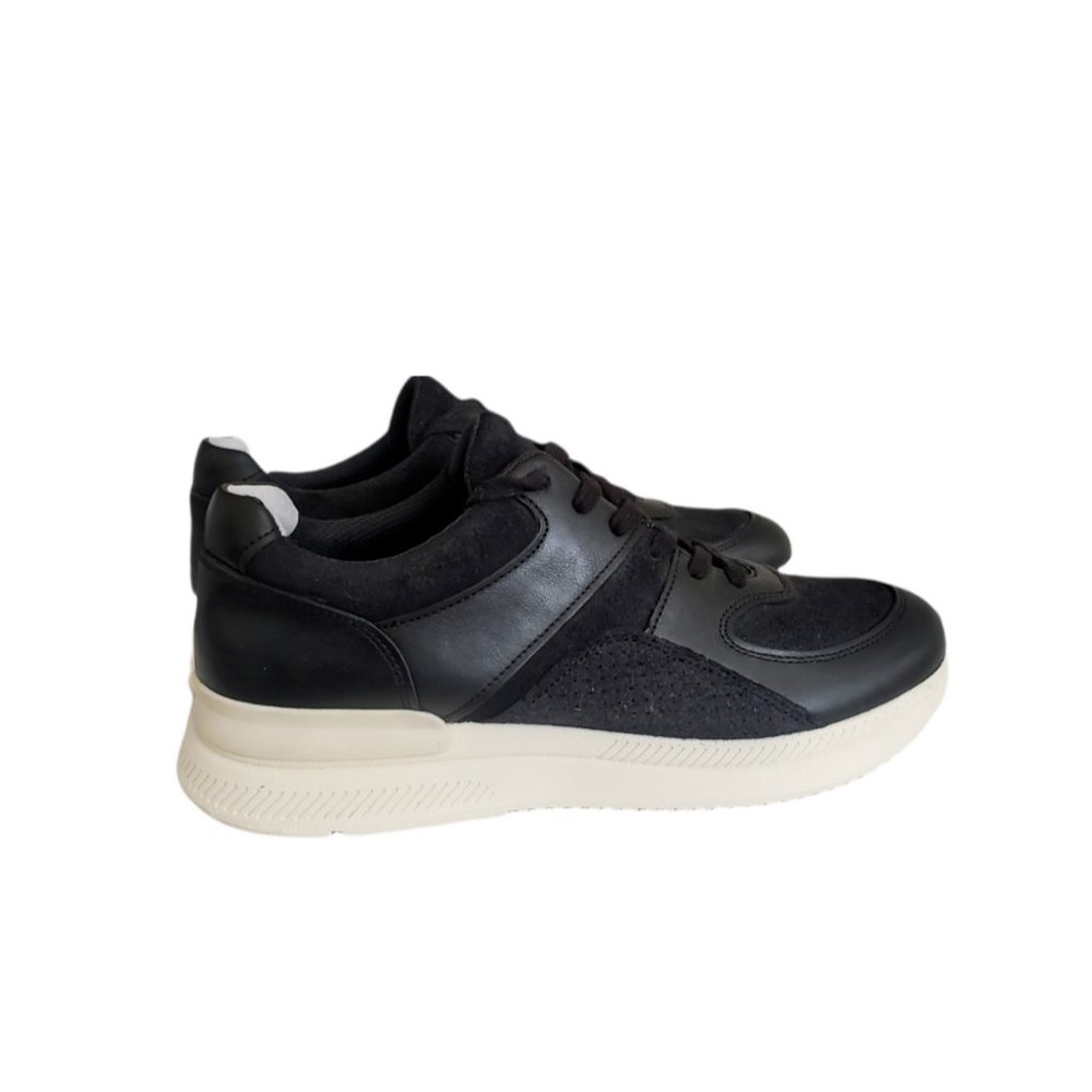 O by Everlane Black The Trainer Lace-Up Leather Sneakers  Women's Sz 10 Men's  8 - Picture 7 of 11